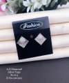 AD Diamond Silver And Rose Gold Tops Earrings Catalog
